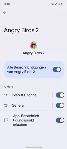 Android Android 15 App-Benachrichtigungspunkt erlauben