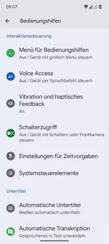 Android Android 15 Einstellungen für Zeitvorgaben