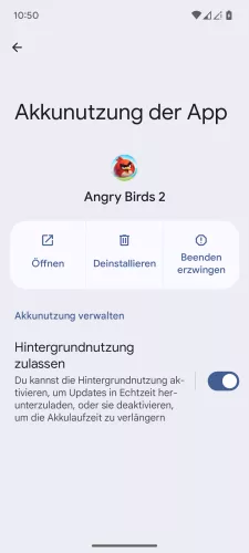 Android Android 15 Hintergrundnutzung zulassen