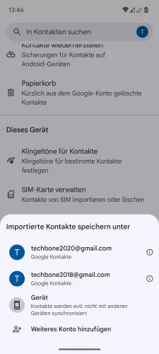 Android Android 15 Speicherort wählen