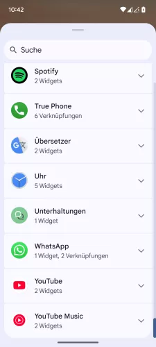 Android Android 15 Uhr-Kategorie wählen