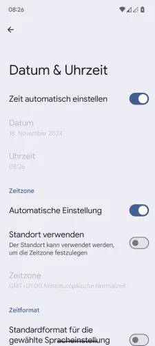 Android Android 15 Zeit automatisch einstellen deaktivieren Android Android 15 Zeit automatisch einstellen deaktivieren