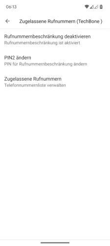 Android Android 15 Zugelassene Rufnummern festlegen