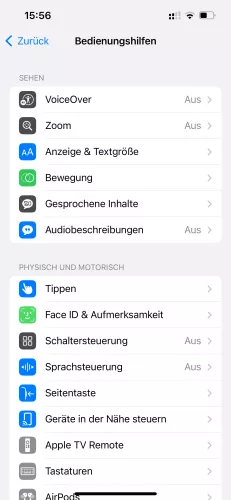 Apple iPhone iOS 17 Anzeige & Textgröße
