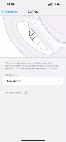 Apple iPhone iOS 17 Auto wählen