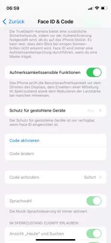 Apple iPhone iOS 17 Code aktivieren