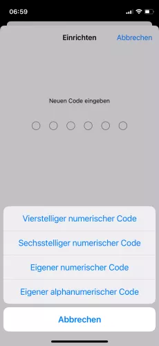 Apple iPhone iOS 17 Entsperrmethode wählen