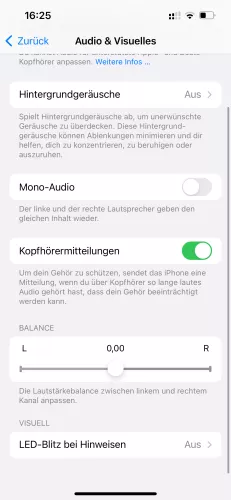 Apple iPhone iOS 17 LED-Blitz bei Hinweisen