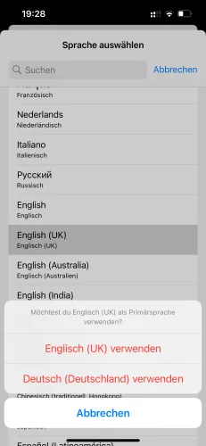 Apple iPhone iOS 17 Sprache