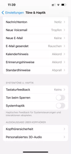 Apple iPhone iOS 17 Tastaturfeedback