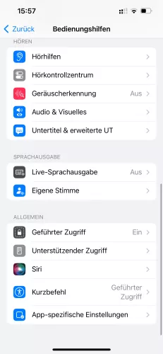 Apple iPhone iOS 17 Untertitel & erweiterte UT