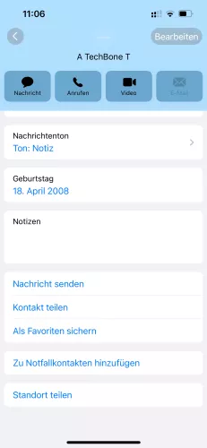 Apple iPhone iOS 17 Zu Notfallkontakten hinzufügen