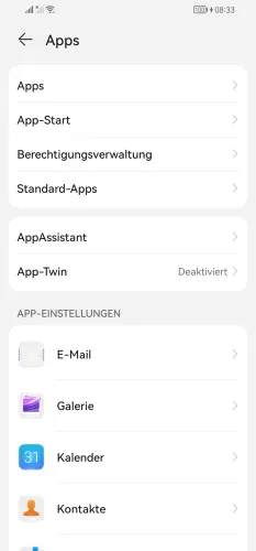 Huawei Android 10 - EMUI 12 App-Start