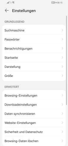 Huawei Android 10 - EMUI 12 Darstellung