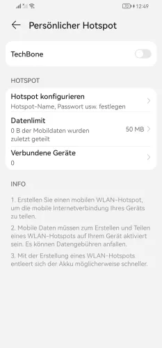 Huawei Android 10 - EMUI 12 Datenlimit