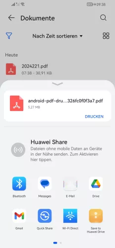 Huawei Android 10 - EMUI 12 Drucken