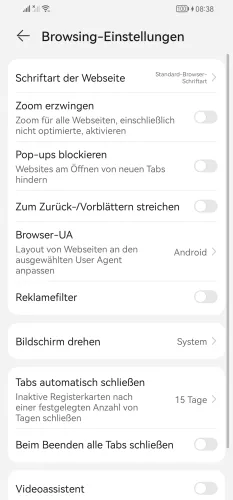 Huawei Android 10 - EMUI 12 Reklamefilter