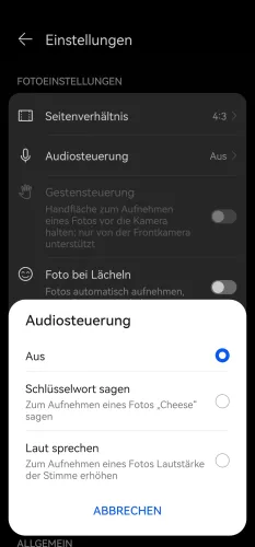 Huawei Android 10 - EMUI 12 Sprachbefehl wählen