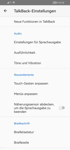 Huawei Android 10 - EMUI 12 Touch-Gesten anpassen