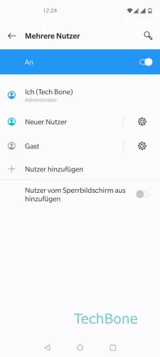 OnePlus Android 10 - OxygenOS 10 Nutzer vom Sperrbildschirm aus hinzufügen