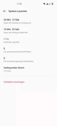 OnePlus Android 12 - OxygenOS 12 Akkuverbrauch anzeigen und ggf. beenden