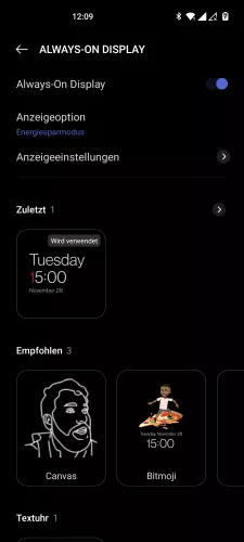 OnePlus Android 12 - OxygenOS 12 Anzeigeoption