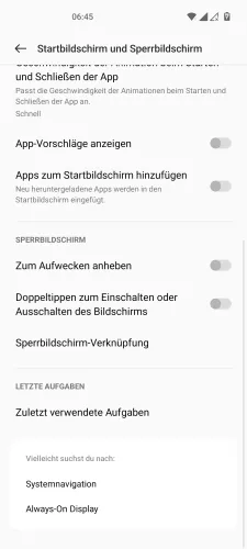 OnePlus Android 12 - OxygenOS 12 Apps automatisch zum Startbildschirm hinzufügen