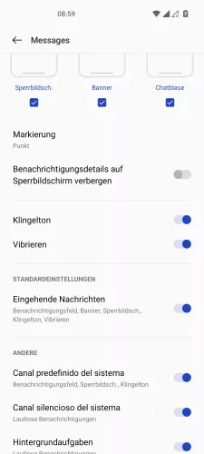 OnePlus Android 12 - OxygenOS 12 Benachrichtigungskategorie wählen