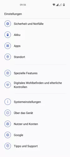 OnePlus Android 12 - OxygenOS 12 Über das Gerät