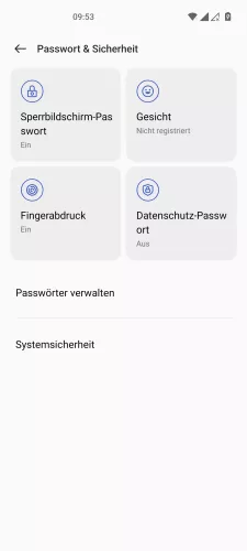 OnePlus Android 12 - OxygenOS 12 Datenschutz-Passwort