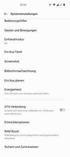 OnePlus Android 12 - OxygenOS 12 RAM-Boost