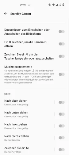 OnePlus Android 12 - OxygenOS 12 Standby-Geste wählen