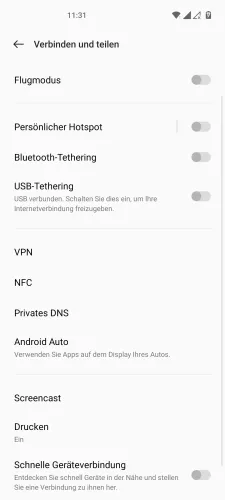 OnePlus Android 12 - OxygenOS 12 VPN