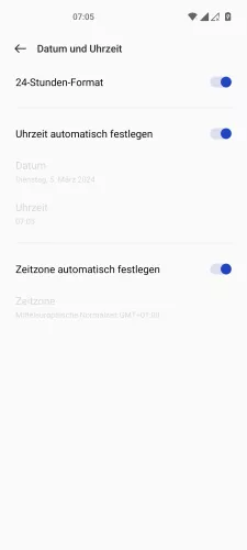 OnePlus Android 12 - OxygenOS 12 Zeitformat ändern