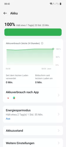 OnePlus Android 14 - OxygenOS 14 Akkuverbrauch nach App