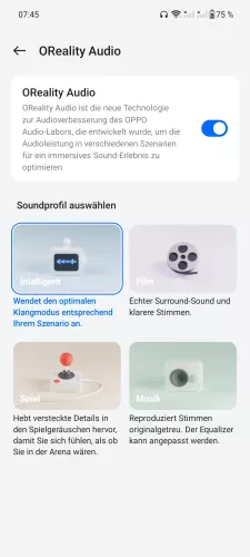 OnePlus Android 14 - OxygenOS 14 Audio-Soundprofil ändern