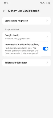 OnePlus Android 14 - OxygenOS 14 Automatische Wiederherstellung der App-Daten bei Neuinstallation