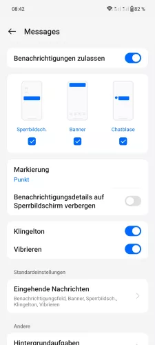 OnePlus Android 14 - OxygenOS 14 Benachrichtigungskategorie wählen