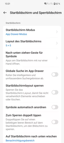 OnePlus Android 14 - OxygenOS 14 Layout des Startbildschirms