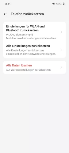OnePlus Android 14 - OxygenOS 14 Netzwerkeinstellungen zurücksetzen