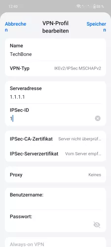 OnePlus Android 14 - OxygenOS 14 VPN einrichten