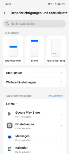 OnePlus Android 14 - OxygenOS 14 Weitere Einstellungen