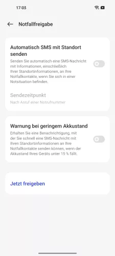 Oppo Android 13 - ColorOS 13 Automatische SMS mit Standort senden