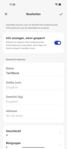 Oppo Android 13 - ColorOS 13 Daten eingeben