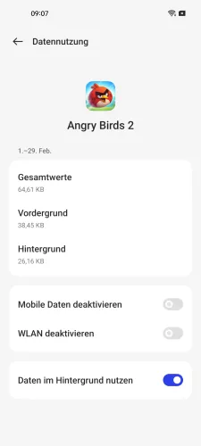 Oppo Android 13 - ColorOS 13 Daten im Hintergrund nutzen