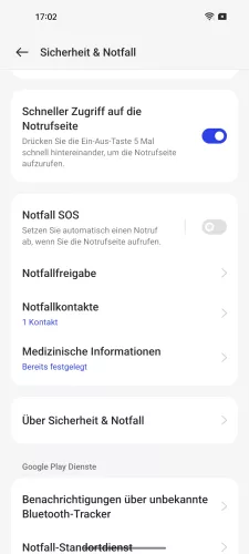 Oppo Android 13 - ColorOS 13 Notfallfreigabe