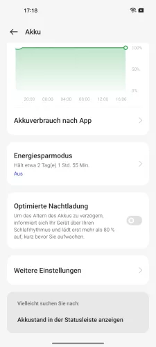 Oppo Android 13 - ColorOS 13 Optimierte Nachtladung