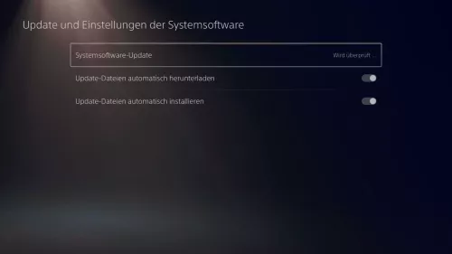 PlayStation 5 PlayStation 5 Update-Optionen