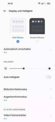 Realme Android 12 - realme UI 3 Augenkomfortmodus (Nachtmodus)
