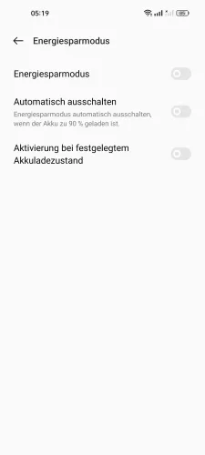 Realme Android 12 - realme UI 3 Automatisch ausschalten